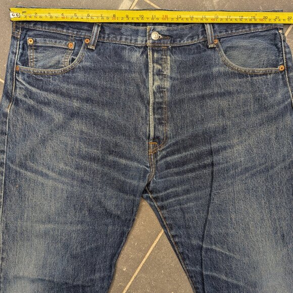 Levi's 501 Men’s Jeans 42x32 Button Fly Straight Fit Blue Denim Classic Vintage - Picture 13 of 13